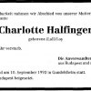 Loy Charlotte 1908-1993 Todesanzeige